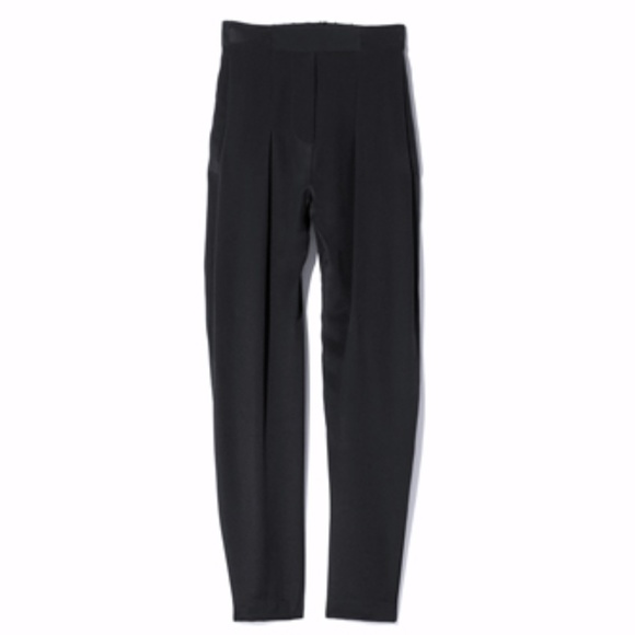 PHILLIP LIM NEWWOMEN PLEATED FRONT SILK BLACK PANT - Picture 4 of 4